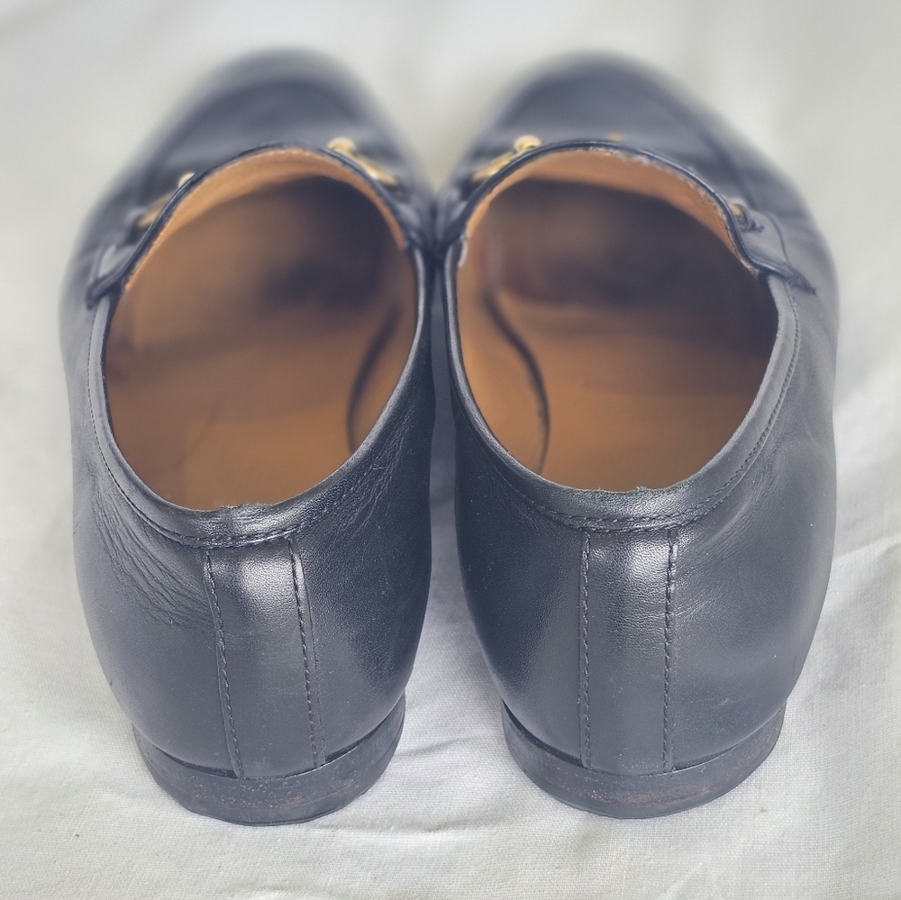 Gucci Jordaan Women's Loafers Black Leather Shoes Luxury Prep - Size 36 - Picture 6 of 14